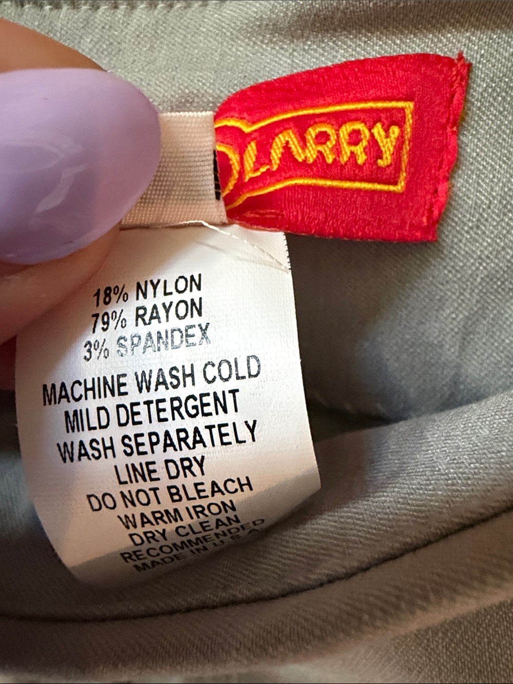 Krazy Larry Light Gray Pants - Size 10 - Picture 3 of 6